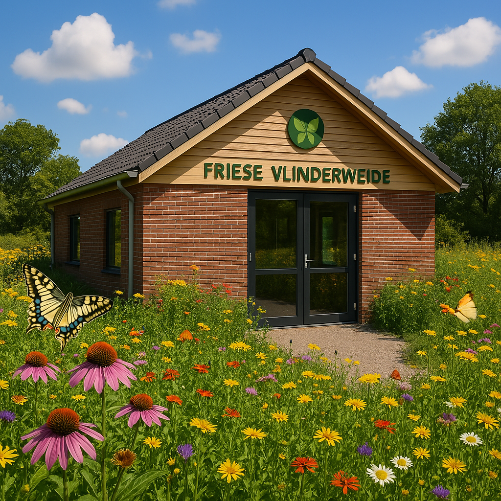 Natuurgebied met kleurrijke vlinders